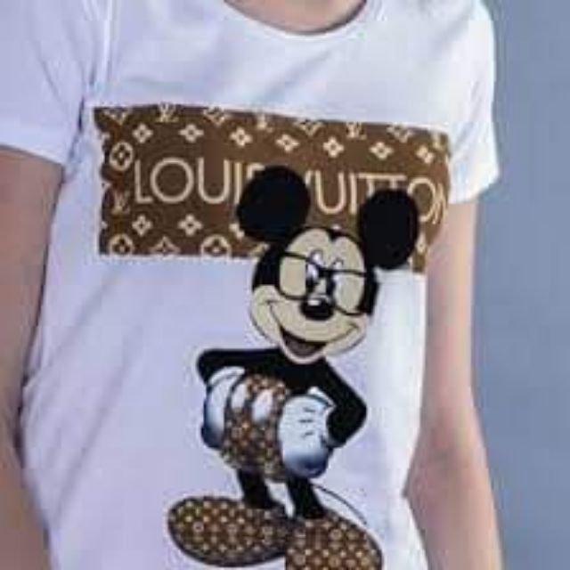 lv mickey mouse t shirt