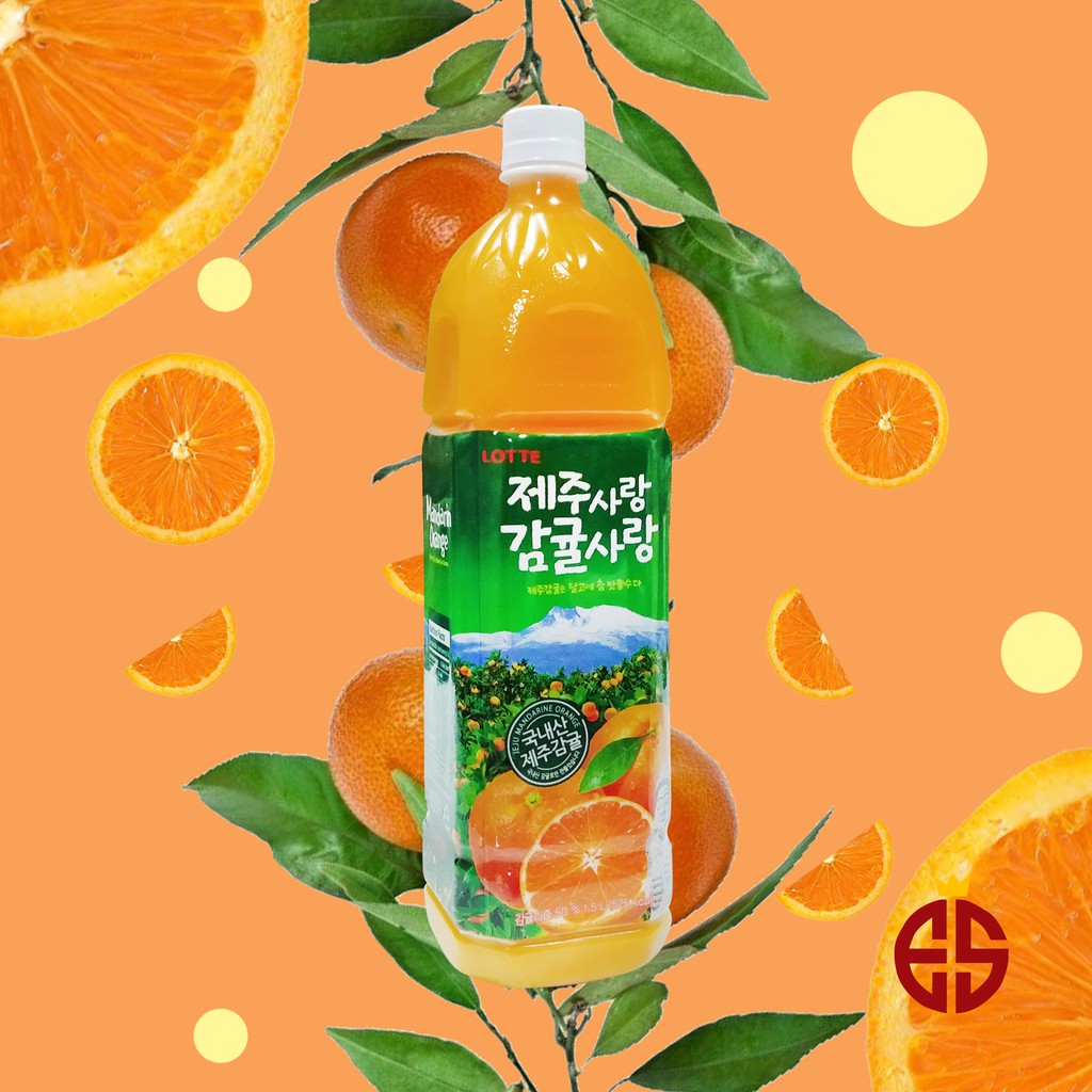 Lotte Mandarin Orange Juice Drink 50 Mandarin Orange 1.5L Shopee