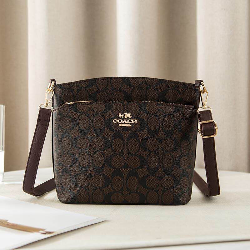Authentic】2023 New Coach Sling Bag for Women on Sale Original Korean  Fashion Letter Print Shoulder Bag Outdoor Casual Cross Body Bag PU Leather  Tote Bag Phone Bag Cosmetic Bag Coach Black Camera