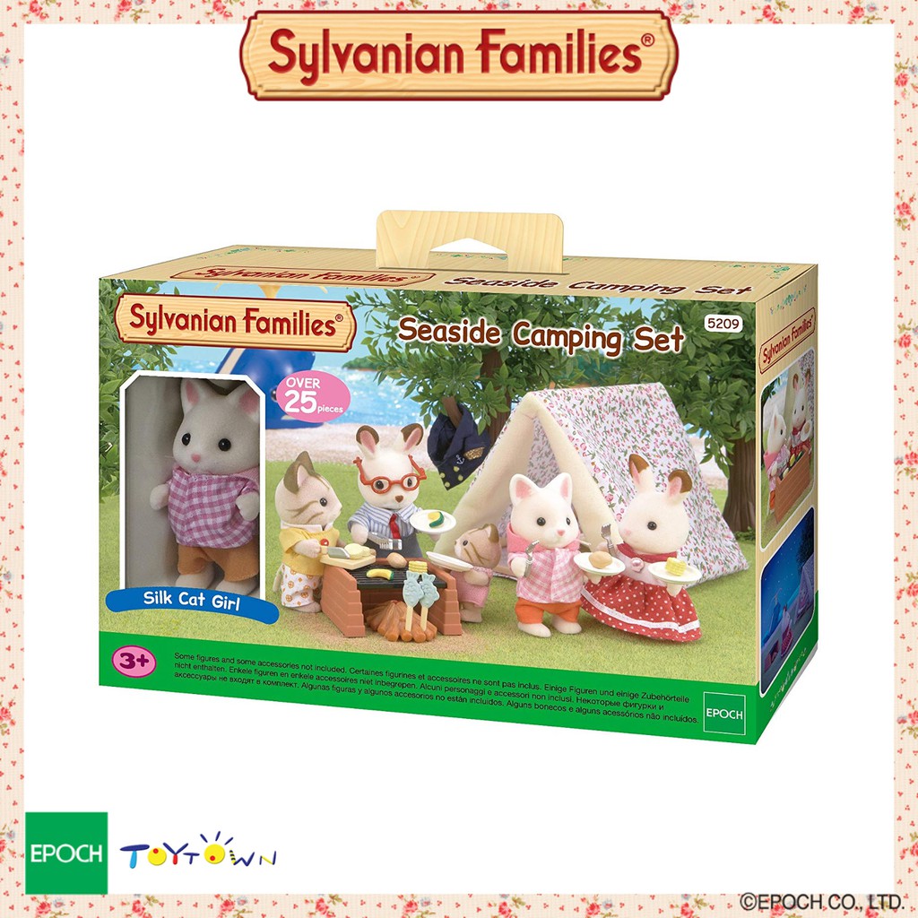 Sylvanian families seaside store camping set