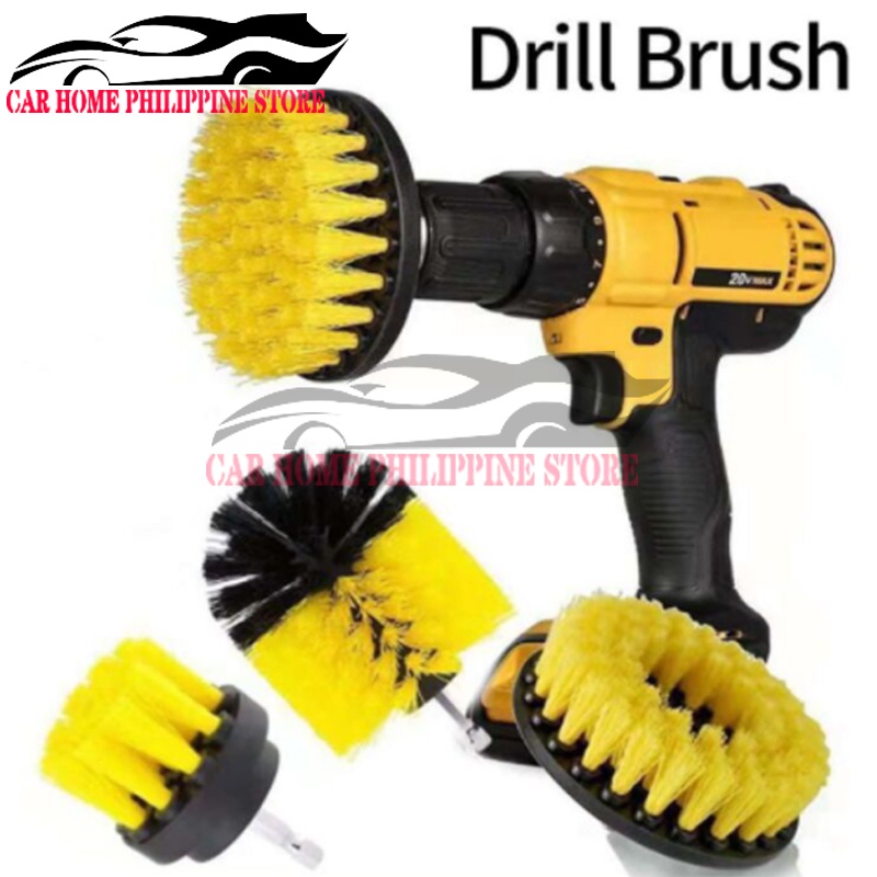 3pcs Electric Drill Brush Carpet Glass Car Tires Nylon Brushes
