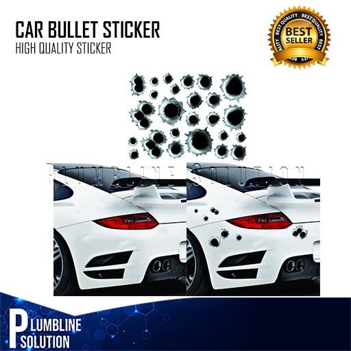 Car Stickers 3D Bullet Hole Waterproof Funny Decal Car Covers Big