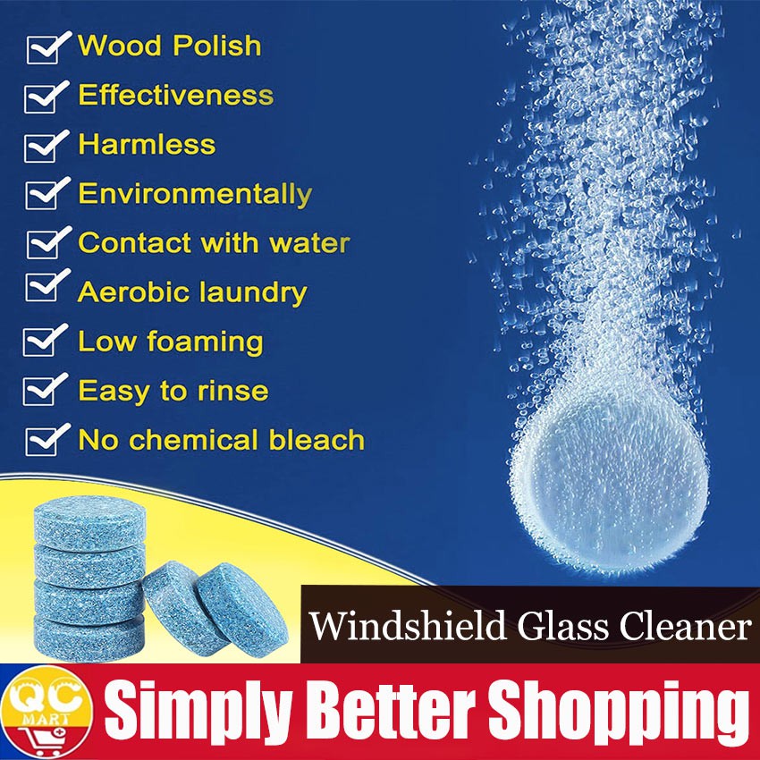 eyeglass cleaner spray ♪Car glass Cleaner Cleaning Compact Pills Effervescent Tablets Glass
