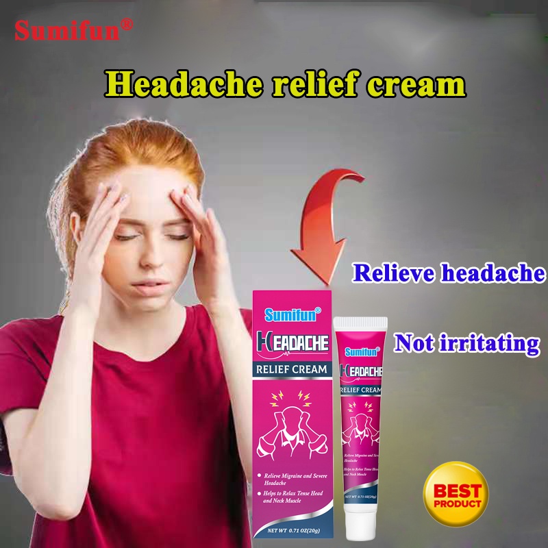 Portable Sumifun Headache Relief Cream Herbal Migraine Relax Nerve