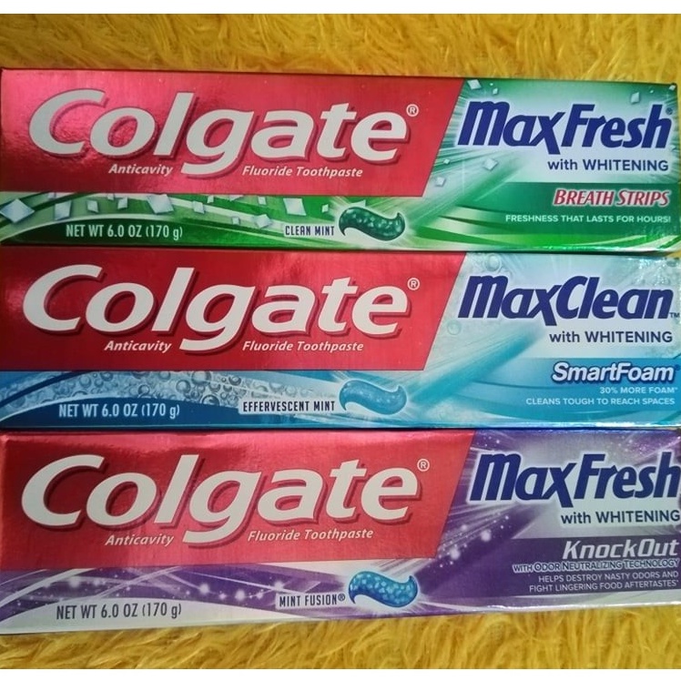 Colgate Max Toothpaste 170g (Knockout/Breath Strips/Smart Foam/Charcoal ...