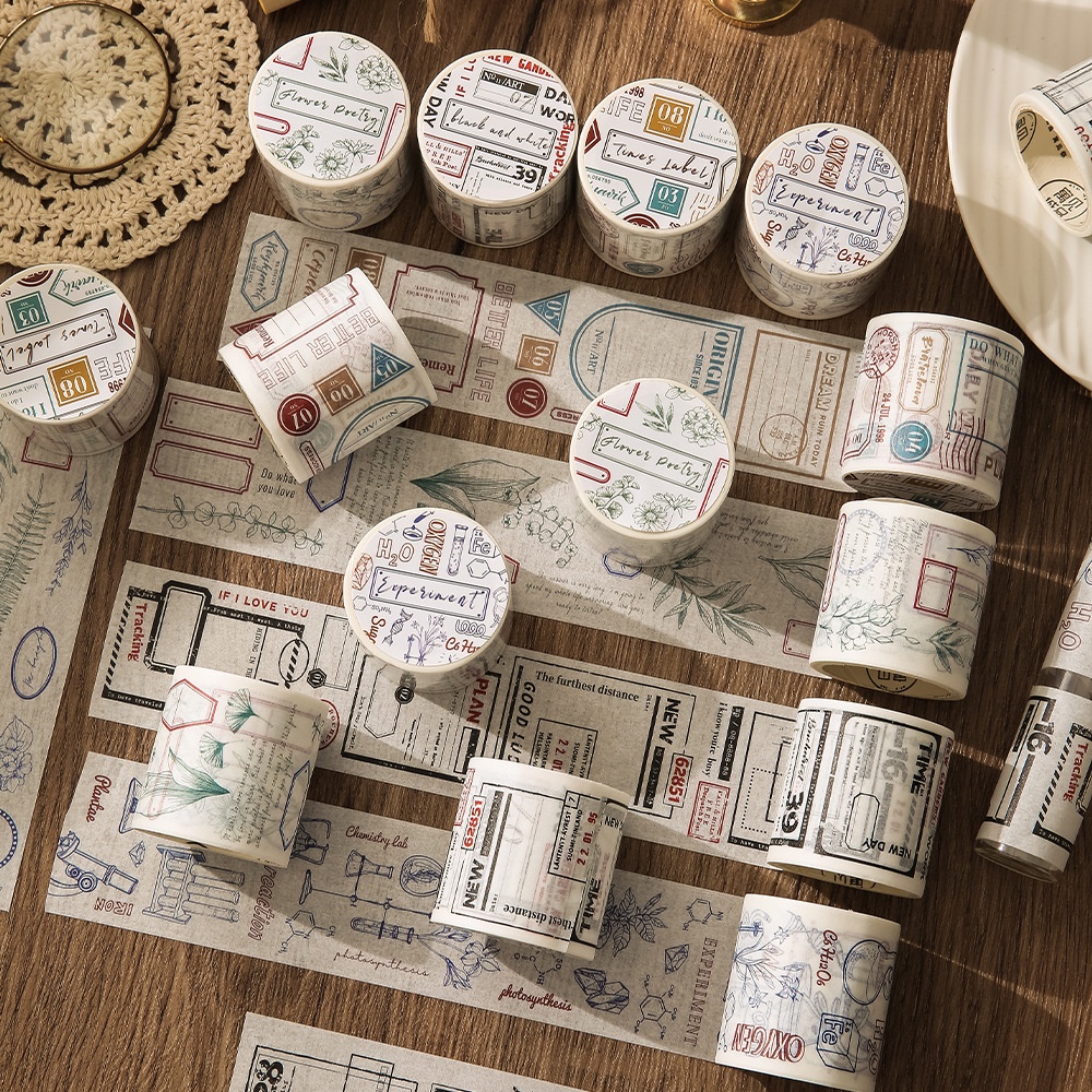Cdaily|Washi Tape Handbook Retro Simple Material DIY Decorative ...