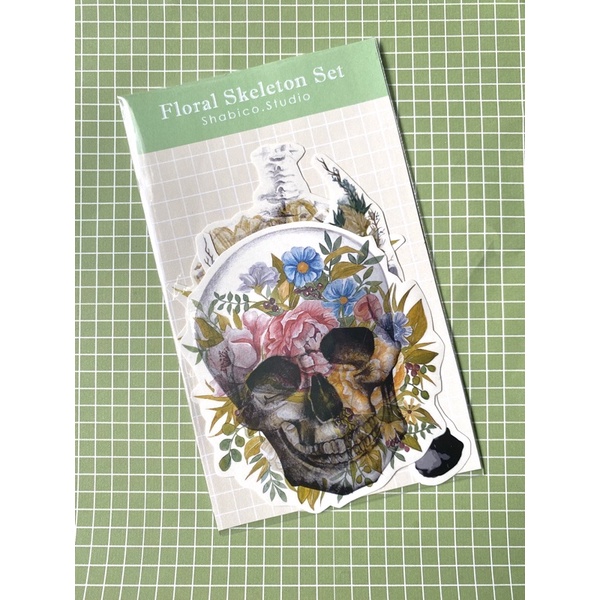 Floral Skull and Bones Stickers | Shopee Philippines