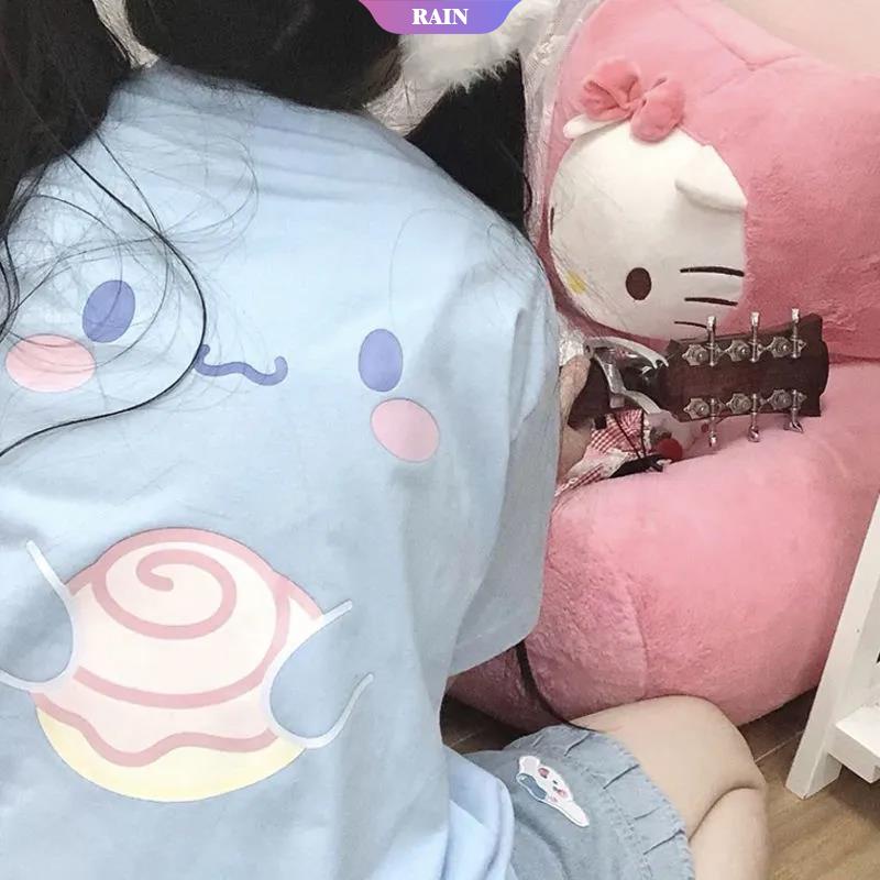 Oversized T Shirts Cartoon Anime Cinnamoroll Women's T-Shirt Print ...