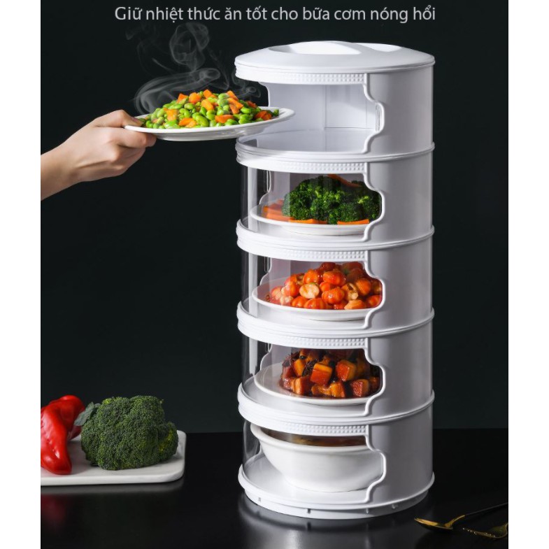 [ NEW 2021 MODEL ] High-quality 5-layer food storage table cage, helps ...