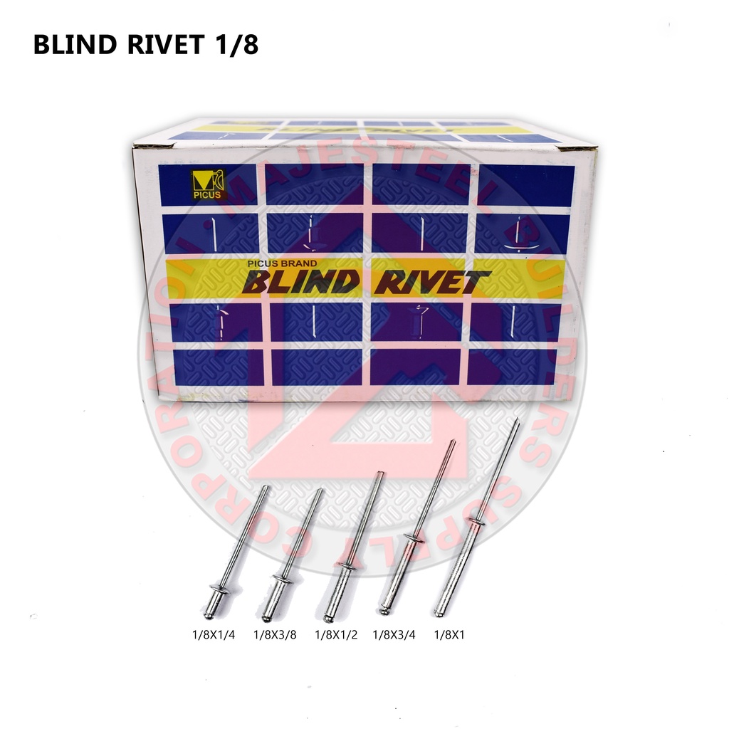 Hardware Aluminum Blind Rivets (Pop Rivets) Woodworking/Metal Work