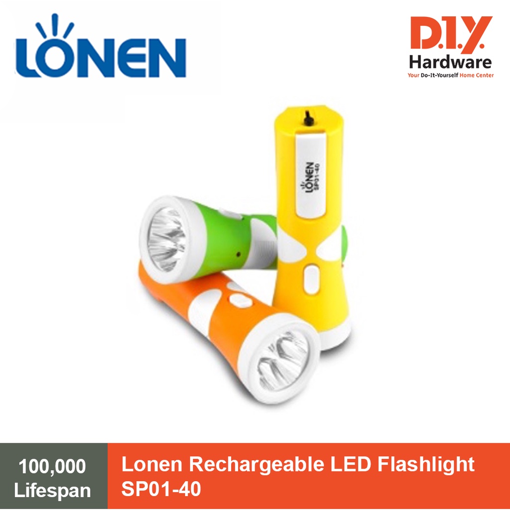 Lonen Rechargeable LED Flashlight SP01-40 SP01-96 | Shopee Philippines