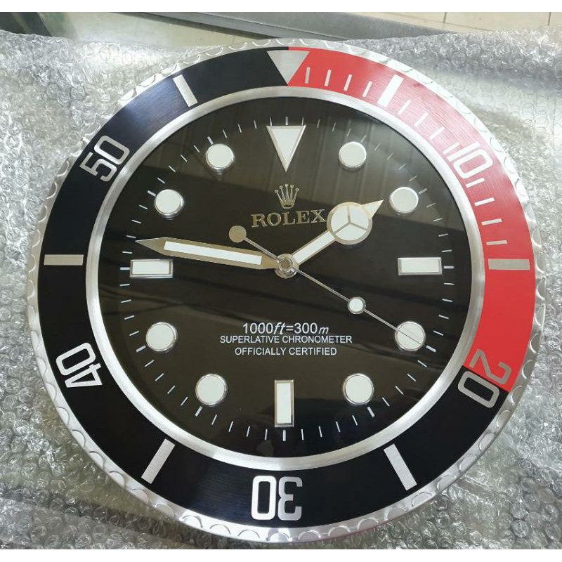 Rolex style best sale wall clock