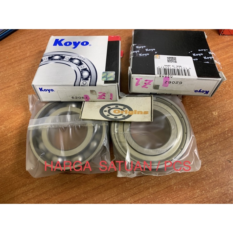 Bearing 6206 Z KOYO ORIGINAL 6206Z (Close Iron After) Shopee Philippines