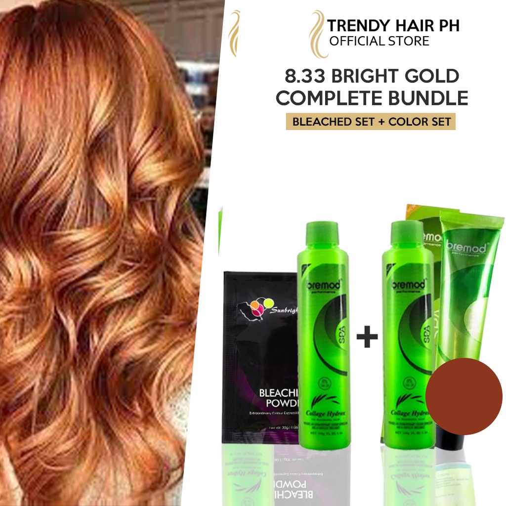 Original Bremod 8.33 Bright Gold COMPLETE BUNDLE / Bleaching Set + 