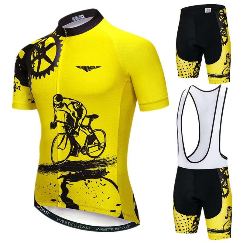[READY STOCK] Cycling Jersey Set Men Mountain Bike Clothing Summer MTB Bicycle Wear Clothes Anti
