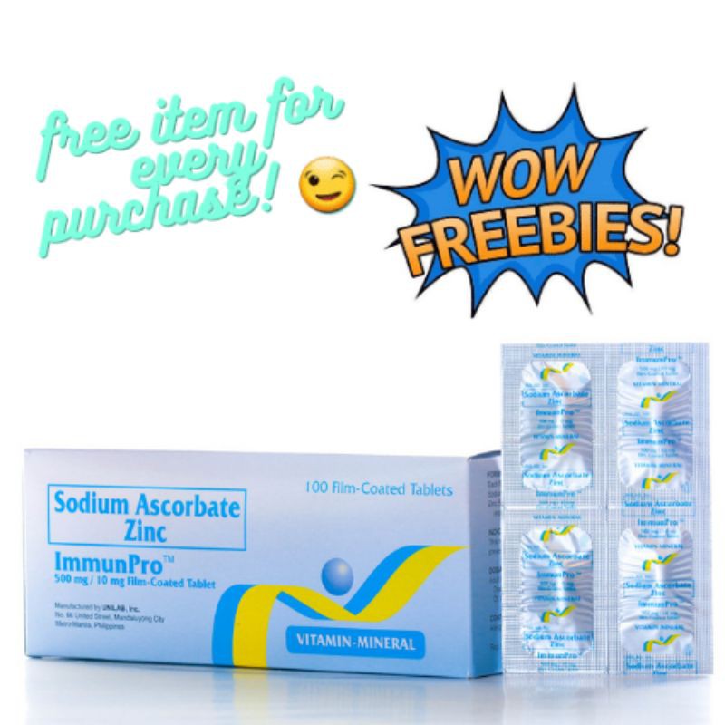 ImmunPro (Sodium Ascorbate Zinc) Immune System 100 tabletsUNILAB multivitamins protection family