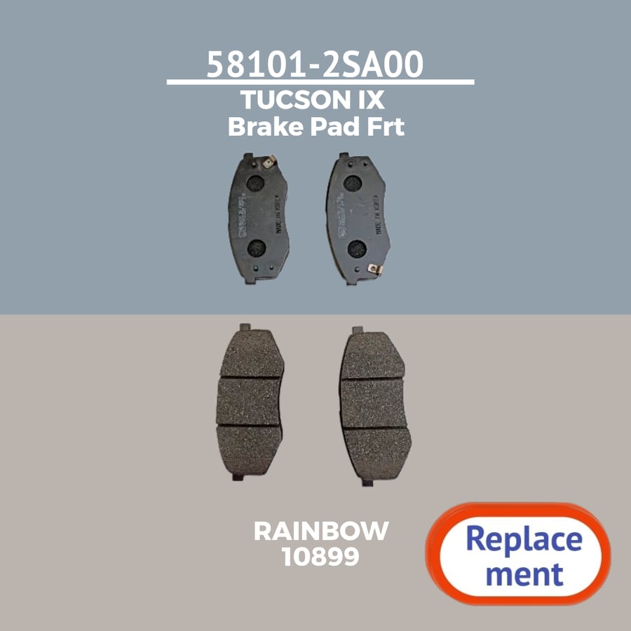Brake Pad Frt for HYUNDAI Tucson IX [Replacement] Part #;58101-2SA00 ...