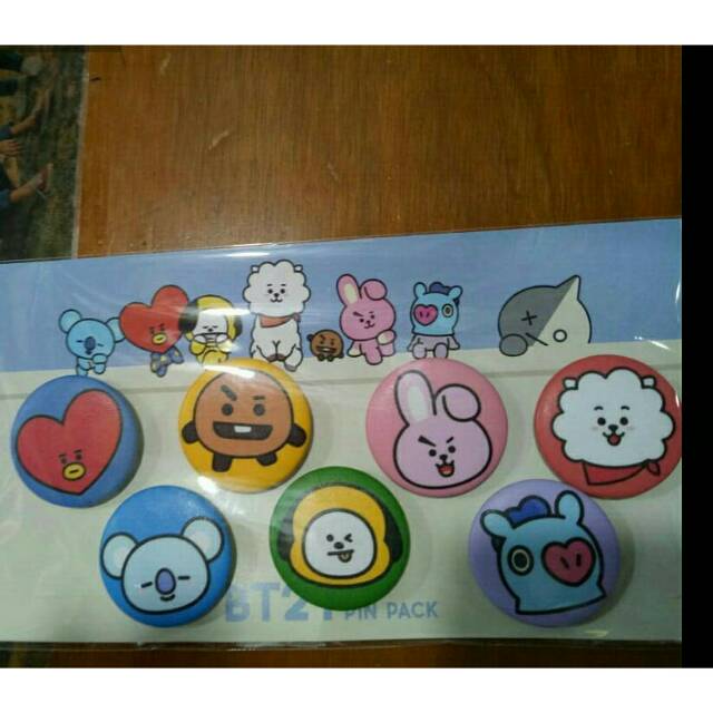 Bt21 Bts Pin / Bts Bt21 Brooch / Bts Bt21 Pin Pack | Shopee Philippines