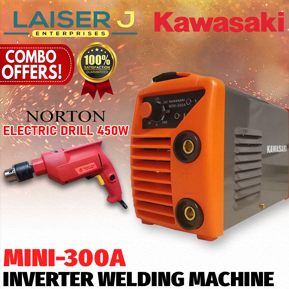 Kawasaki ARC MINI 300A Inverter Welding Machine with Norton Electric ...