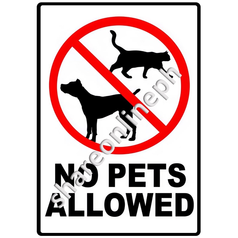 Laminated Signages | No Pets Allowed | Signages | Sign Boards | Pets ...