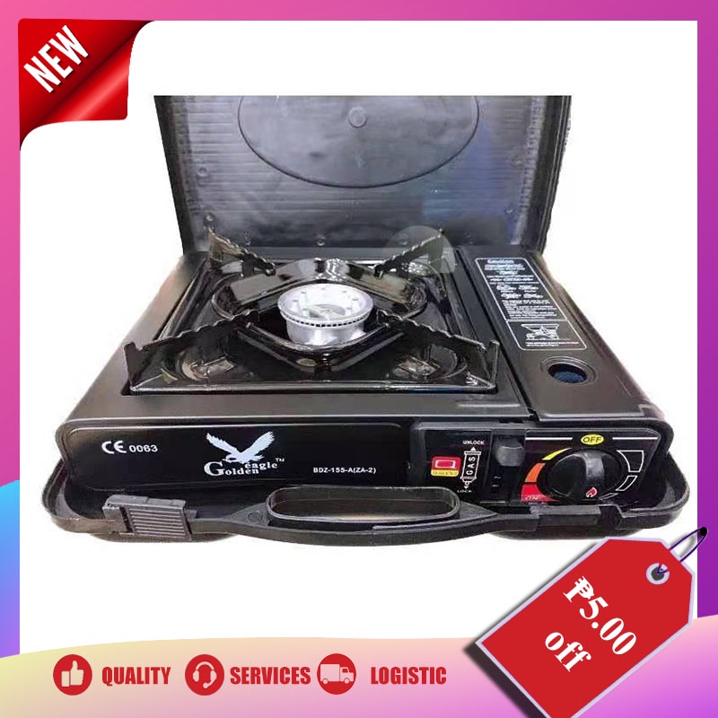 Golden Eagle Portable Butane Gas Stove Mini Camping with Case