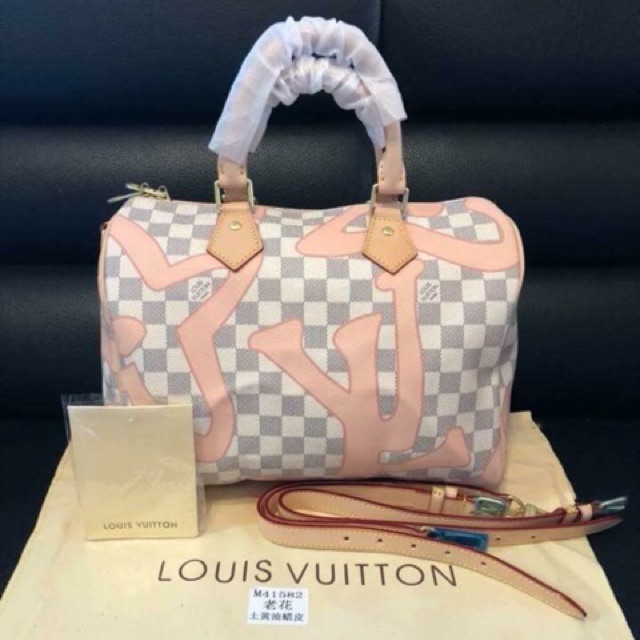 Louis Vitton Damier Azur Tahitienne Speedy Bandouliere 30