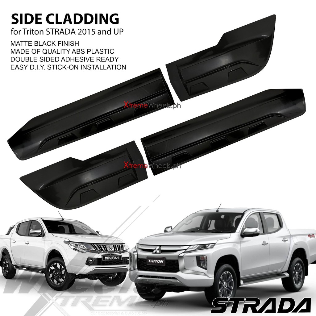 Mitsubishi Strada 2015 - 2023 matte black Side moulding Version 1 ...