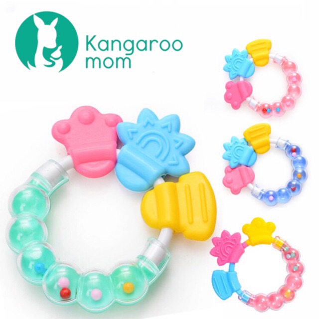 Baby Rattles Teether Toy Silicone Teeth Biting | Shopee Philippines