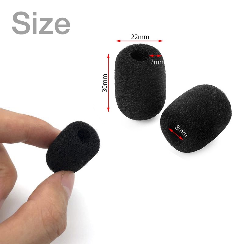 BlueWow Black Mic Protector Replacement Headset Foam Covers Windscreen ...