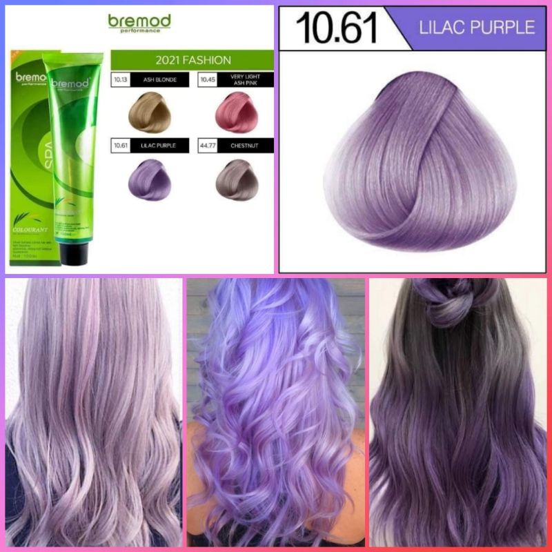 Bremod Lilac Permanent Hair Color (Colourant Only) 100 ML | Shopee ...