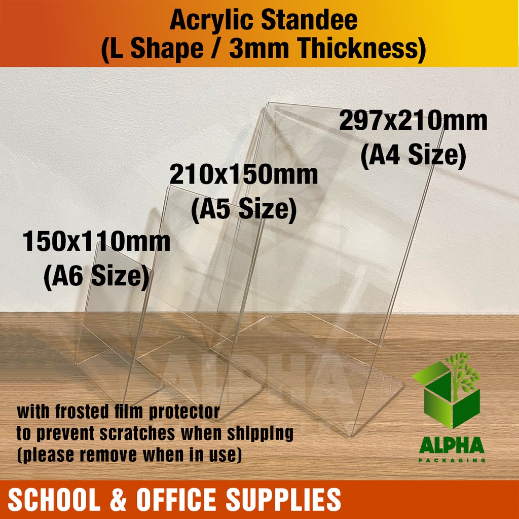 A6 A5 A4 Acrylic Display Stand Business Flyer Stand Household Plastic