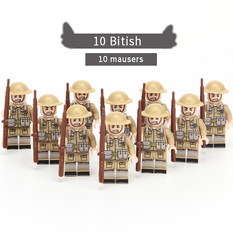 Lego british soldier discount minifigures