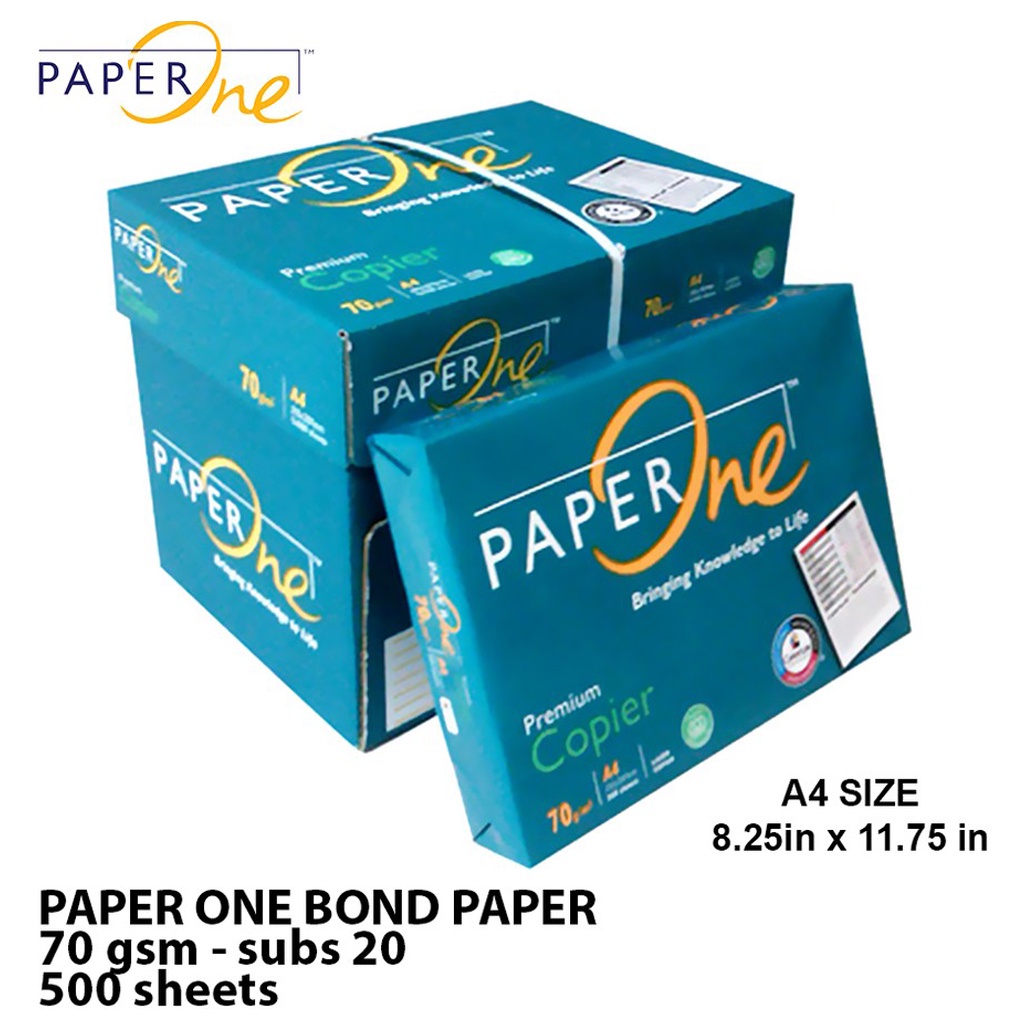 Paper One Bond Paper 500 sheets 500 Sheats per ream | Shopee Philippines