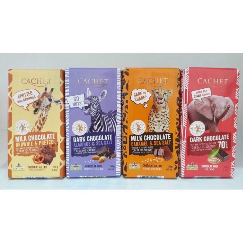 Cachet Dark/Milk Chocolate Brownie & Pretzel Bar 180g Shopee Philippines