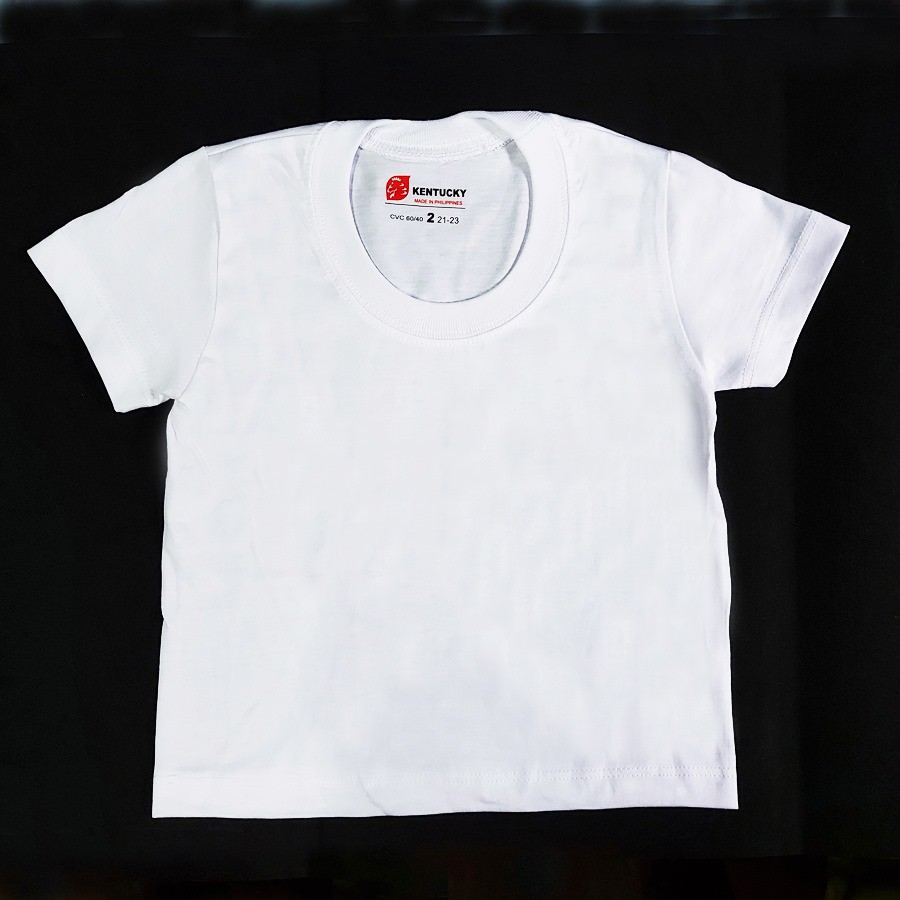 Round T shirt Kids White