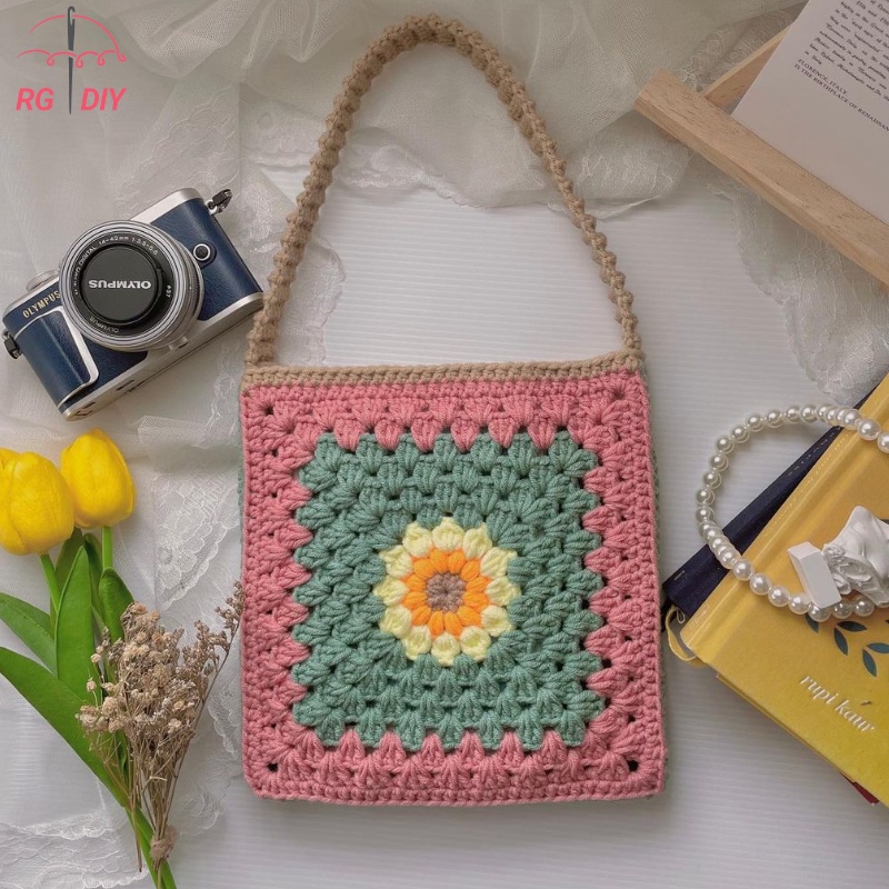 Crochet Material Kit With Tutorial DIY Set for Beginner Tulip Rose ...