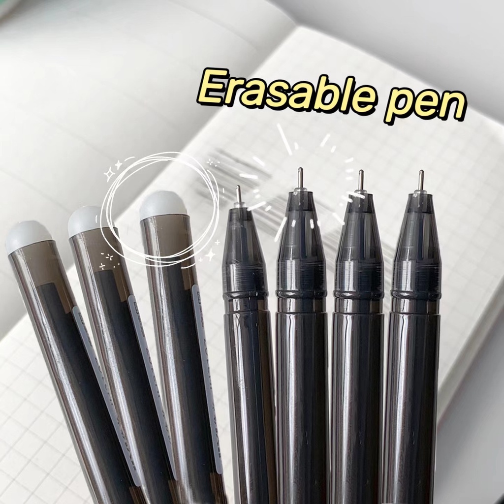 Erasable Ballpen Gel Pen Refill 0.5mm Blue Ink Black Ballpen With ...