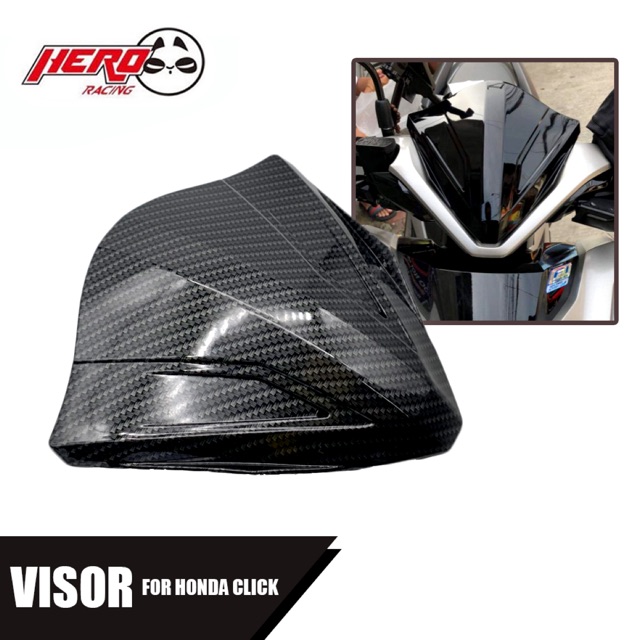 Visor For Honda Click 125/150 Carbon Fiber | Shopee Philippines