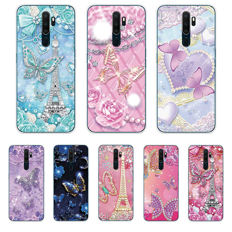 ILING Cover Per Oppo A91 Silicone Colorato - Blu, Antiurto Con Protezione Fotocamera
