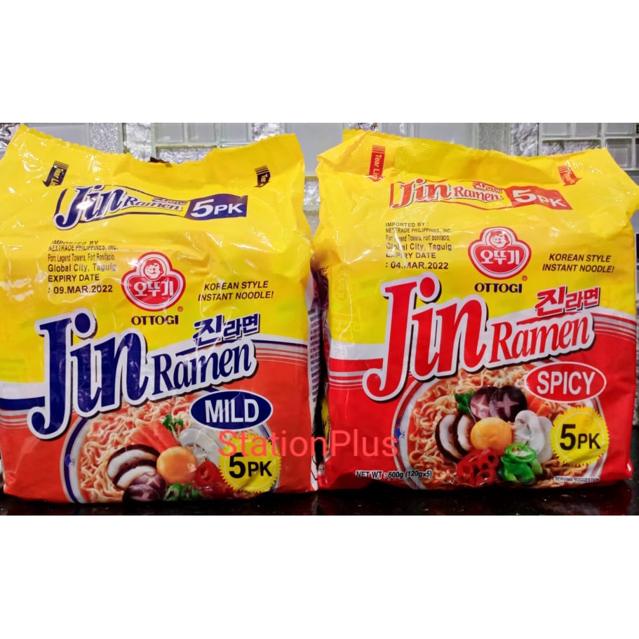 Ottogi Jin Ramen Mild Instant Noodles (120g x 5pcs)