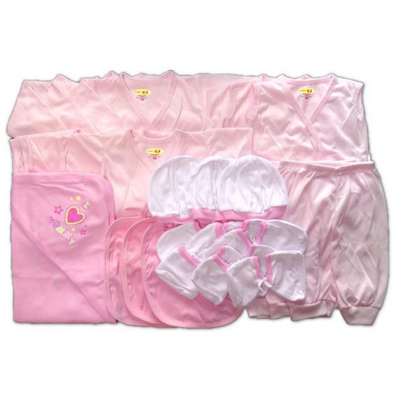 Lucky Cj Duo Set Baru baruan Newborn Clothes All pink Set | Shopee ...