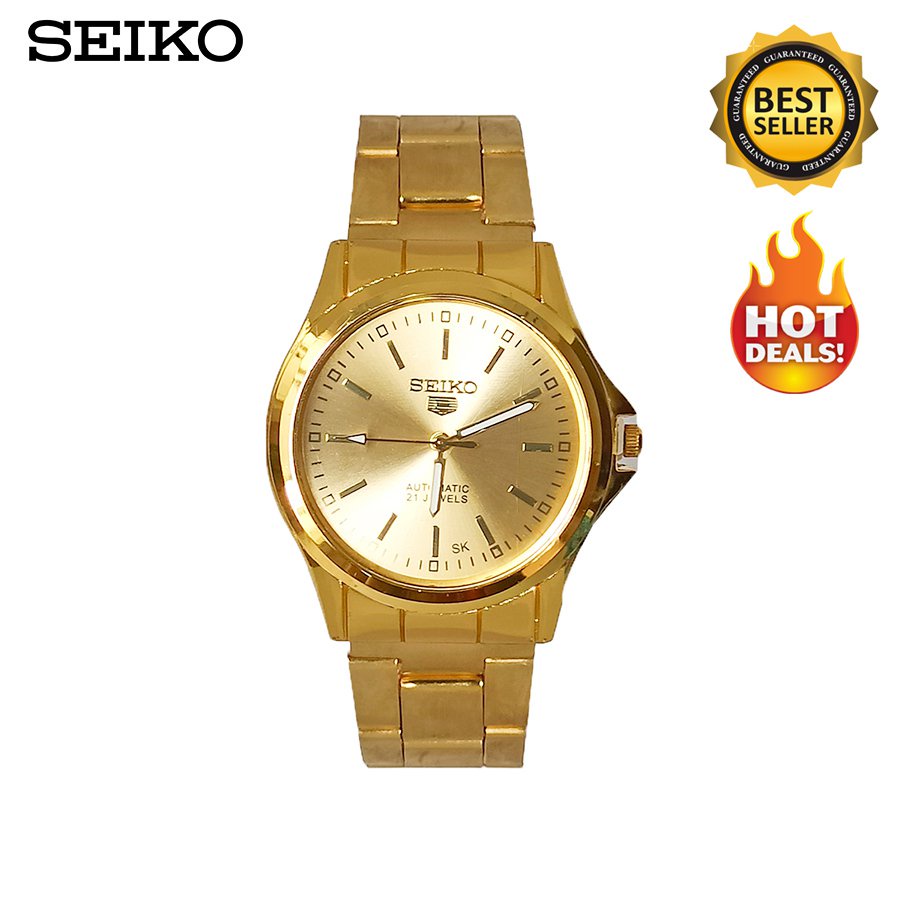 Seiko 5 hotsell gold 21 jewels