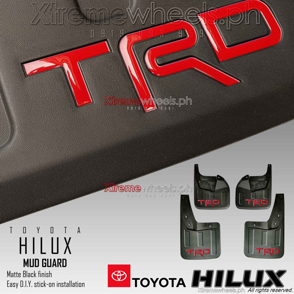 Toyota Hilux J E G / Conquest / GR 2016-2025 Red TRD Front and Rear ...