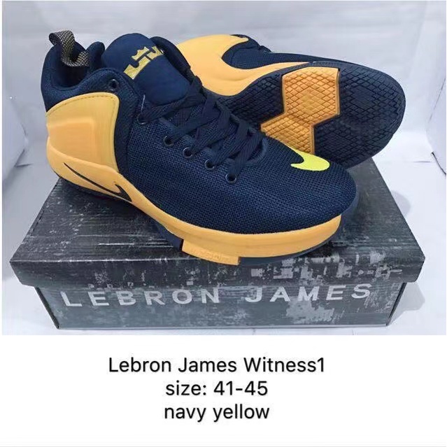 lowest price MELO Lebron James Low Cut Navy White Witness 1 Basketball Shoes Sneakers for Men 601