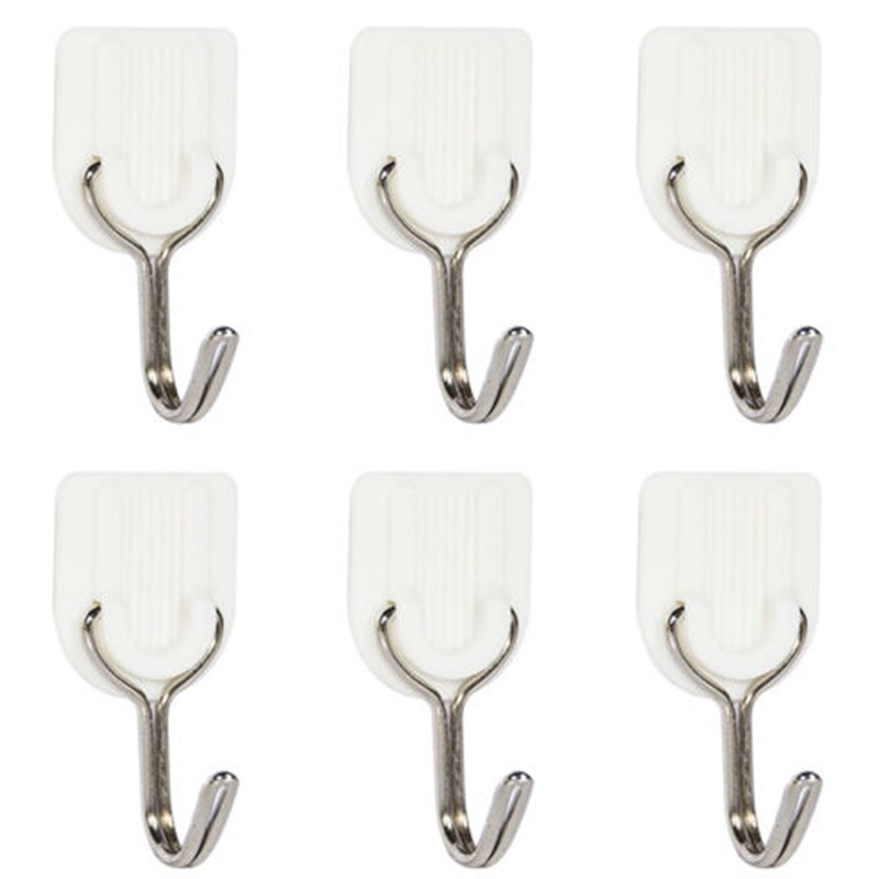 Adhesive Hooks Bag Hangers Closet 6pcs Strong Adhesive Stick On
