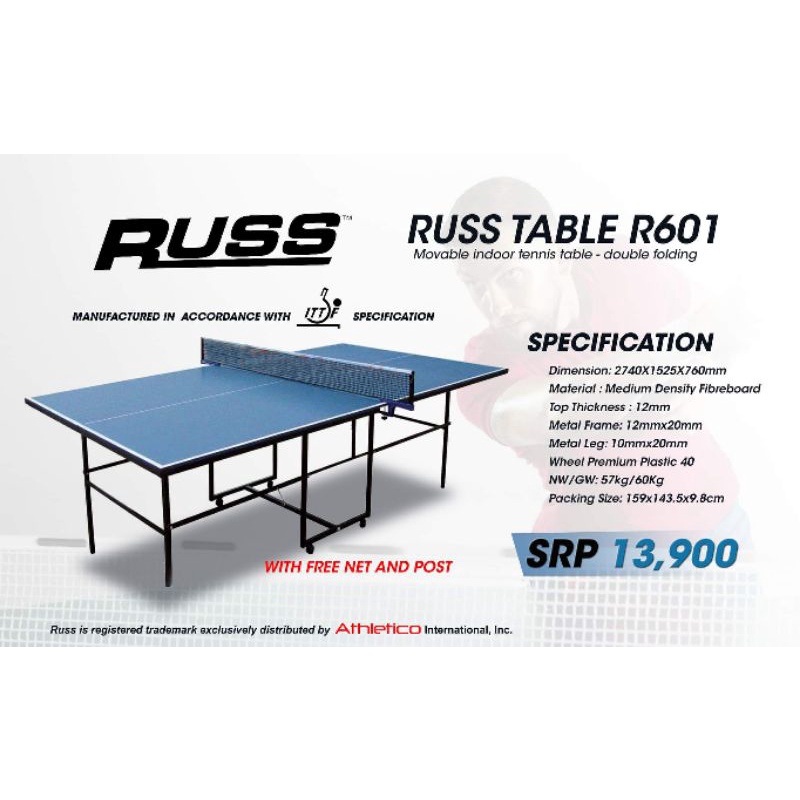 Russ Table R601 Table Tennis | Shopee Philippines