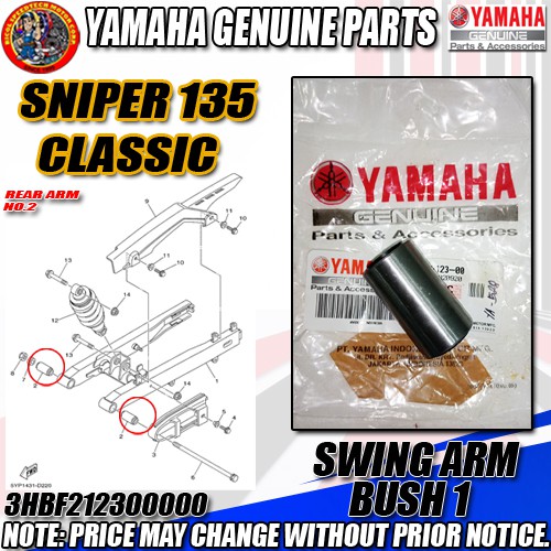 SNIPER 135 CLASSIC/150/SIGHT BUSH 1 (YGP) (GENUINE: 3HB-F2123-00 ...