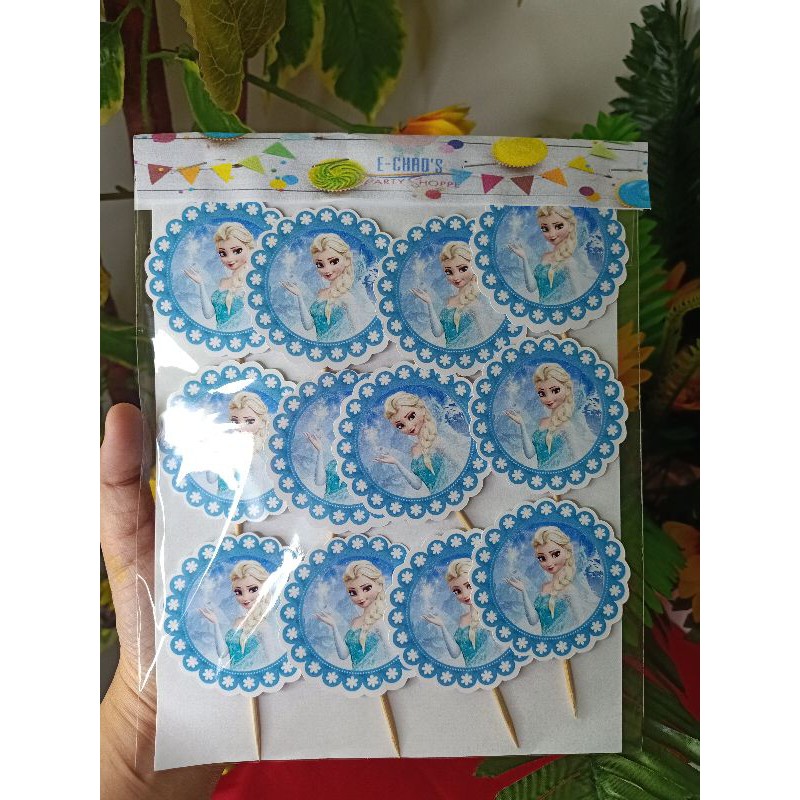 Frozen Elsa Theme Cupcake Topper | Shopee Philippines