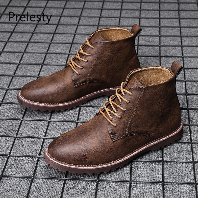 English Style Soft Men's Riding Boots Shoes High Tops Formal Wear Good ...