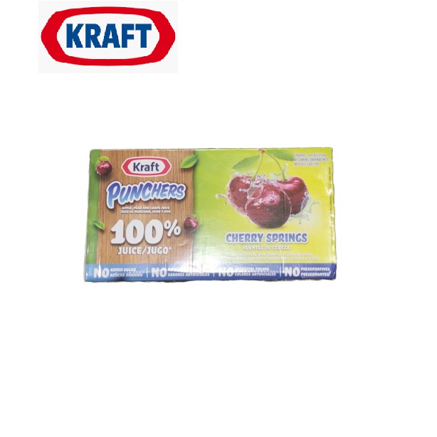 Kraft Punchers 100% Juice, Cherry Springs, 8 Pouches - 6 Fl Oz (177ml ...